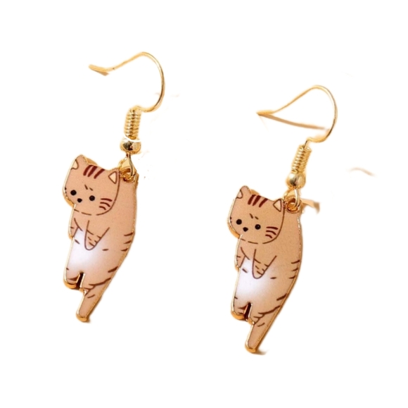 Hanging Cat Dangle Earrings Set - Picture 7 of 16